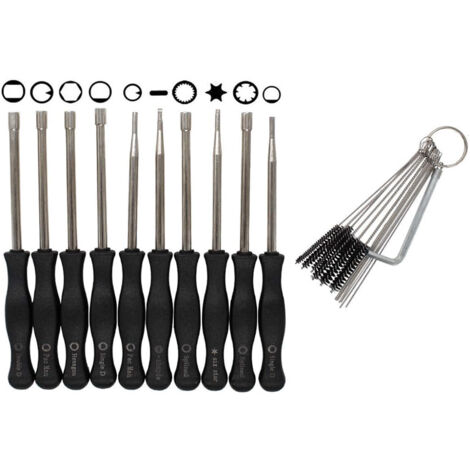 10-teiliges Vergaser-Werkzeugset mit verstellbarem Hebel und Bürste