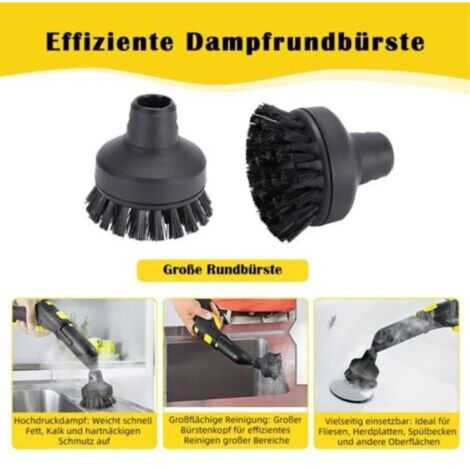 10-teiliges Zubehörset für Dampfreiniger SC1, SC2, SC3, SC4, SC5 - Enthält Düsen, Bürsten und Tücher