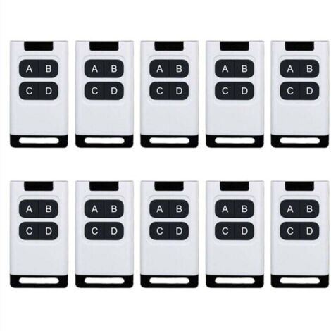 10 Télécommandes 433 MHz Universelles Pour Porte De Garage Voiture Électrique Et Projecteur Rideaux