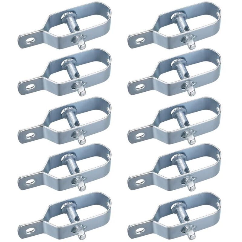 10 tensores de malla de alambre, tensores de cerca, tensores de alambre de púas, kit de conectores para tensores de cuerda (color plateado)