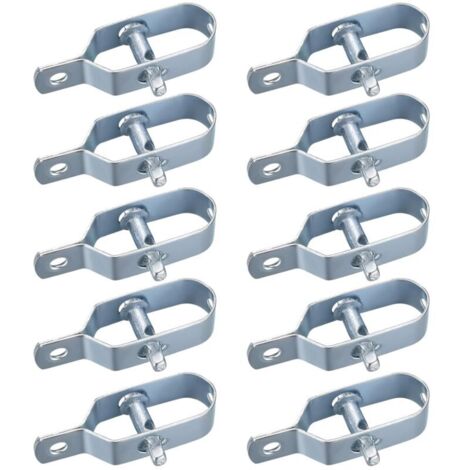 10 tensores para malla de alambre, tensores para cercas, tensores para alambre de púas, juego de conexión para tensores de cable de acero (color plateado)