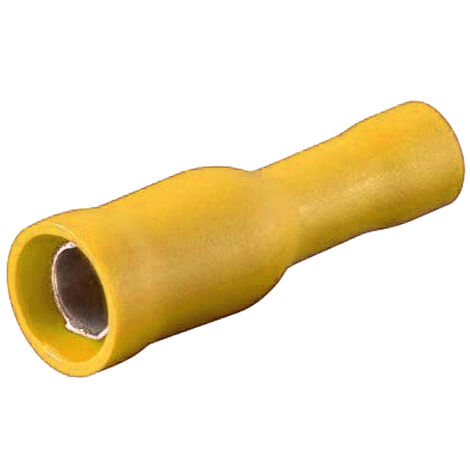 10 Terminales CILINDRICOS 5mm - 4-6mm2 AMARILLO