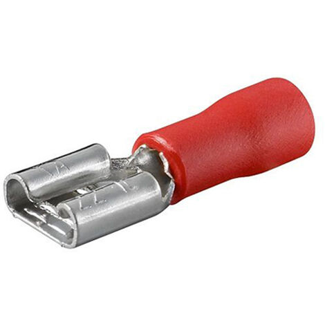 10 Terminales HEMBRA Ø2,8mm - 0,5-1,5mm2 ROJOS