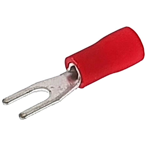 10 Terminales HORQUILLA 3mm - 0,5-1,5mm2 ROJOS