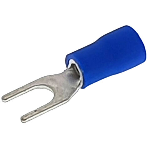 10 Terminales HORQUILLA 4mm - 1,5-2,5mm2 AZUL
