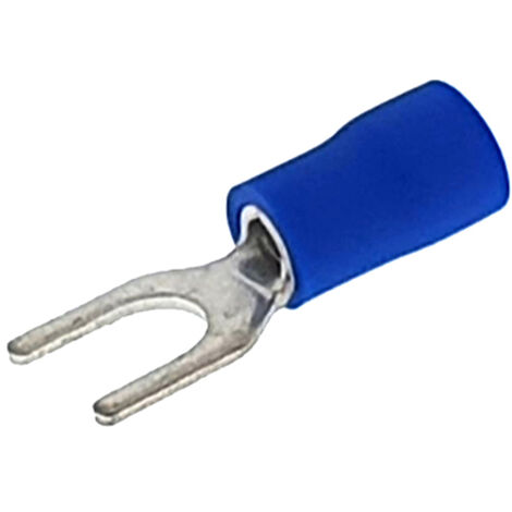 10 Terminales HORQUILLA 5mm - 1,5-2,5mm2 AZUL