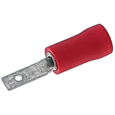 10 Terminales macho Ø2,8mm - 0,5-1,5mm2 ROJOS