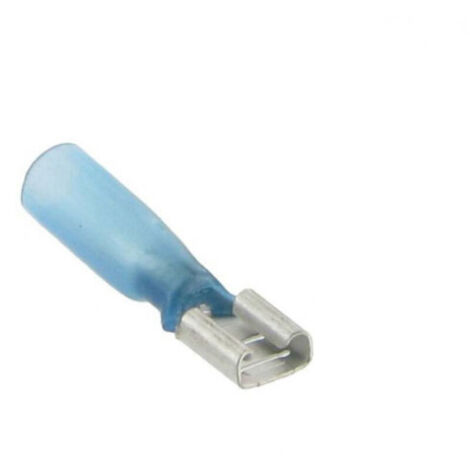 10 terminali elettrici femmina termorestringenti blu