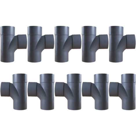 10 tés pied PVC 87°30 Mâle Femelle Ø100 - First Plast