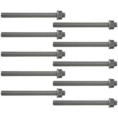 10 tiges filetées + rondelles + écrous Acier Inoxydable A4 Ø16 x 175 mm - Fischer