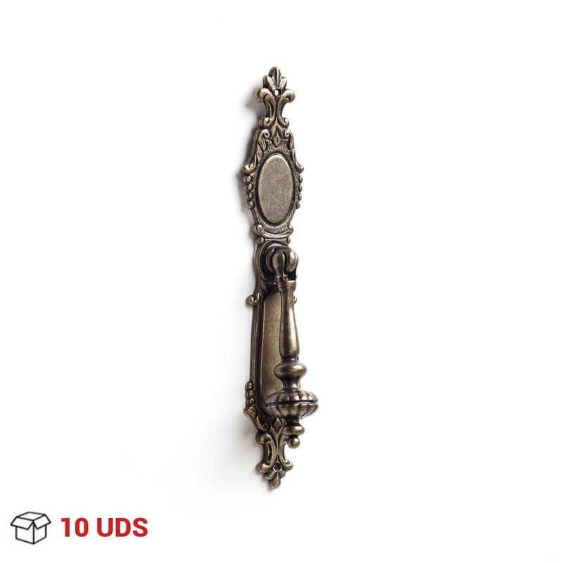 

Tirador Péndulo Mueble | Estilo Clásico | Fabricado en Zamak | Acabado en Cuero Viejo | Medidas 280*134*57 mm | Sistema de Fijación Atornillado |