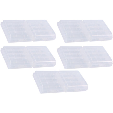 10 transparente Aufbewahrungsboxen aus Hartplastik für AA- und AAA-Batterien – multifunktional