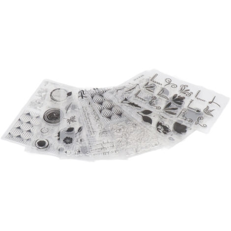 10 transparente Silikonstempel für DIY-Scrapbooking – Karten- und Albumdekoration