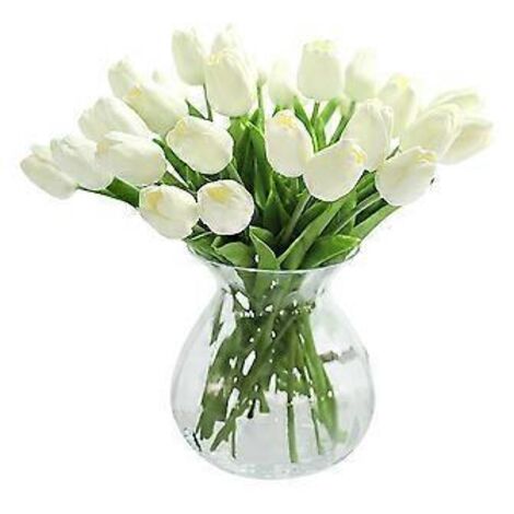10 tulipes artificielles en latex PU au toucher réaliste, bouquets de fleurs, compositions florales pour la maison, la chambre, les mariages, centres de table et décorations.
