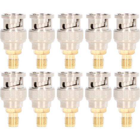 10 Uds adaptador de Cable Coaxial RF SMA hembra a conector macho BNC Kit de conversión de instrumentos