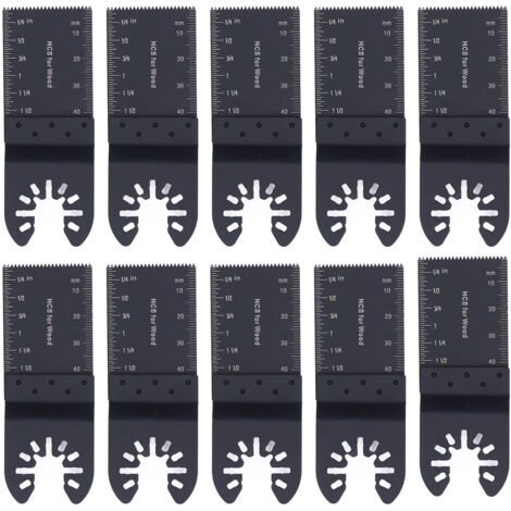10 Uds hojas de sierra oscilantes Kit de cuchillas de herramientas universales de liberación rápida para madera y Metal