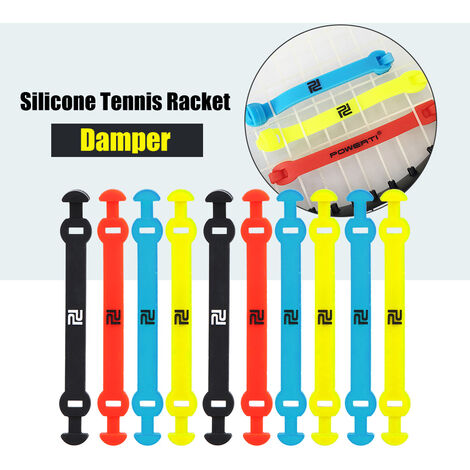 10 Uds., Raqueta de tenis elastica, amortiguador, correas de silicona, raqueta de tenis, amortiguador de vibraciones, tiras reductoras de golpes