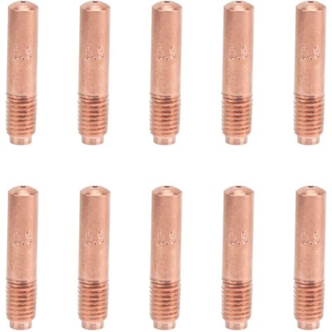 10 ugelli conduttivi per punte di contatto per saldatura MIG, rame, piccoli accessori, 0,9 mm