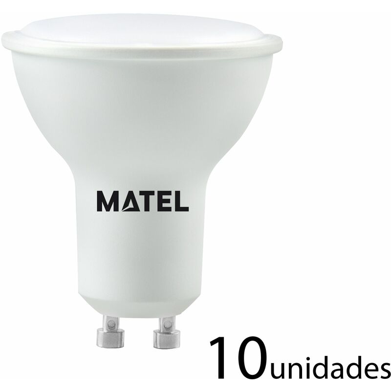 

10 unidades Bombilla LED dicroica 120 casquillo GU10 8w 750lm cálida