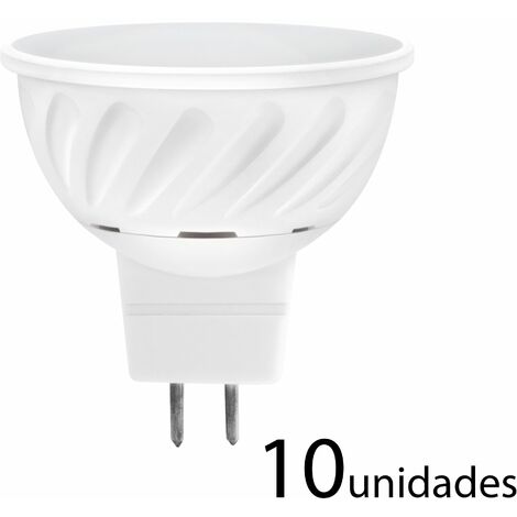 main image of "10 unidades Bombilla LED dicroica aluminio fundido 120 MR16 10W cálido 950lm"