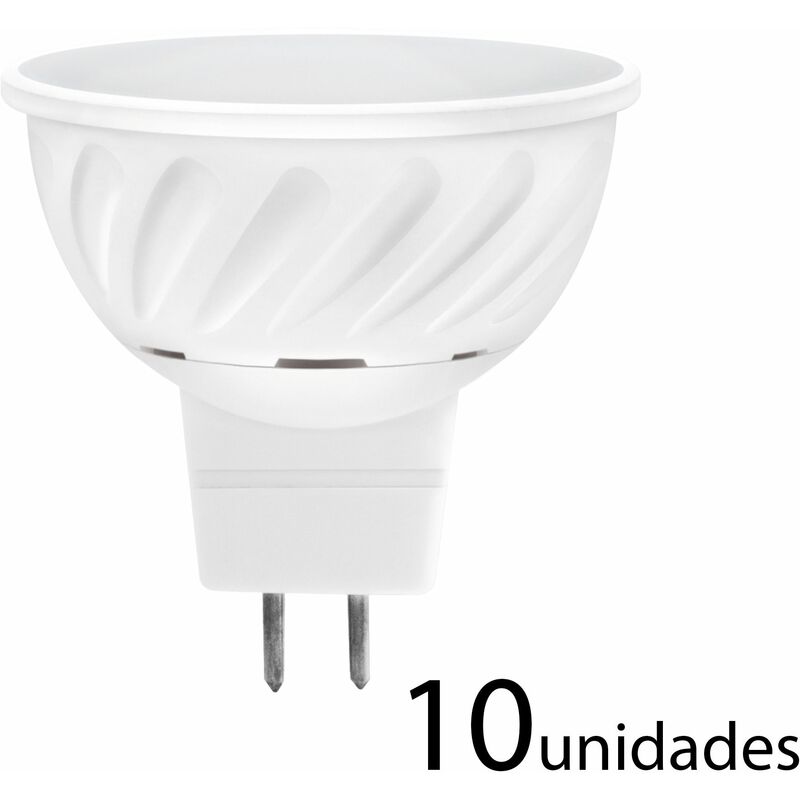 

10 unidades Bombilla LED dicroica aluminio fundido 120 MR16 8W cálido 750lm