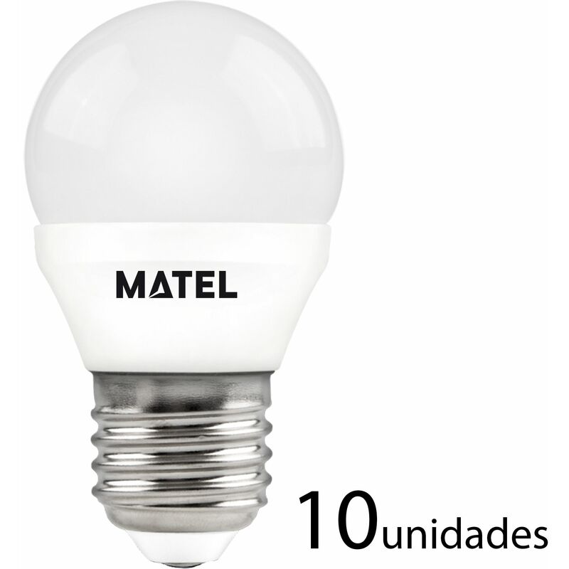 

10 unidades bombilla LED esférica E27 5w fría 500lm