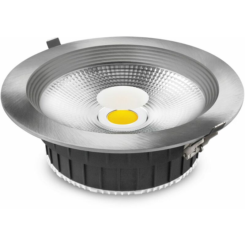 

10 unidades downlight LED aluminio PLATA 30w fría