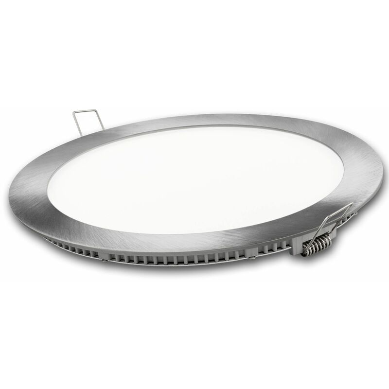 

10 unidades downlight led redondo plata 12w fría