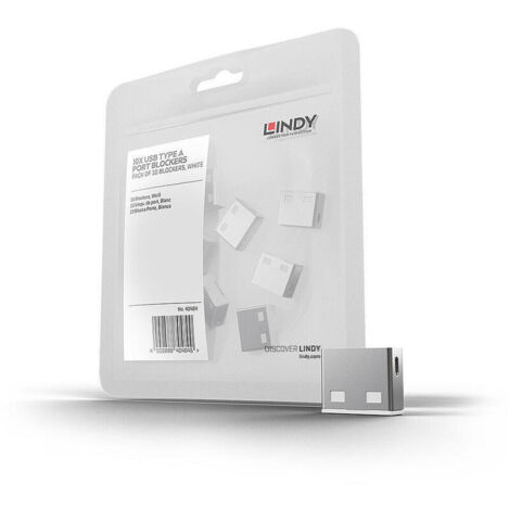 10 USB PORT LOCKS WHITE NO KEY