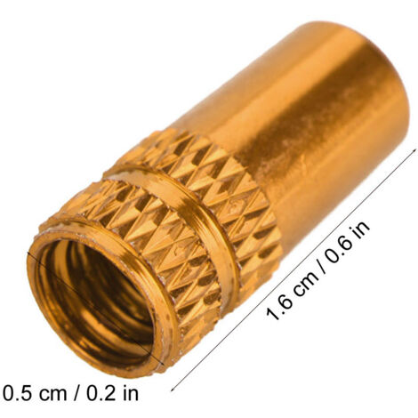 10 Ventilkappen aus Aluminiumlegierung für Fahrräder, goldfarben, staub- und wasserdicht