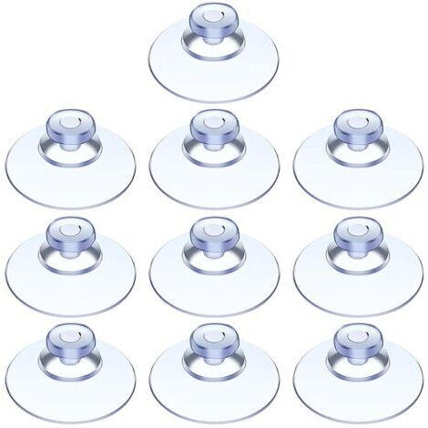10 ventouses, ventouses pour table en verre, mini ventouses, ventouses transparentes, petites ventouses, pour diverses surfaces lisses, verre, carrelage, salle de bain, cuisine, PVC, sans croch