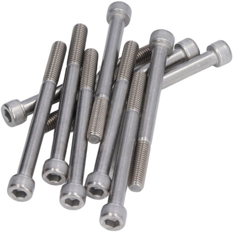 10 Vis à tête cylindrique creuse hexagonale A2-70 en acier inoxydable pour équipements industriels M10x150mm - Lot de 10