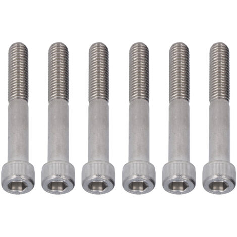 10 Vis à Tête Cylindrique Hexagonale Creuse Acier Inox A2-70, Boulons M10 x 100 mm pour Machines et Outils Industriels
