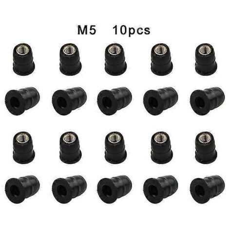 10 vis, boulons et écrous universels M4, M5 et M6 pour pare-brise de moto - M5