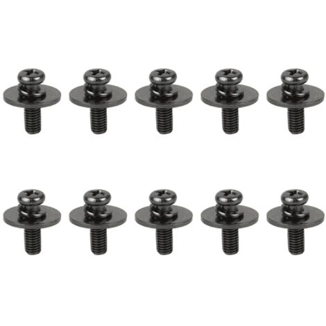 10 Vis de Montage pour Batterie - Crochets en Métal Noir pour Kit de Tambour - Accessoires de Remplacement