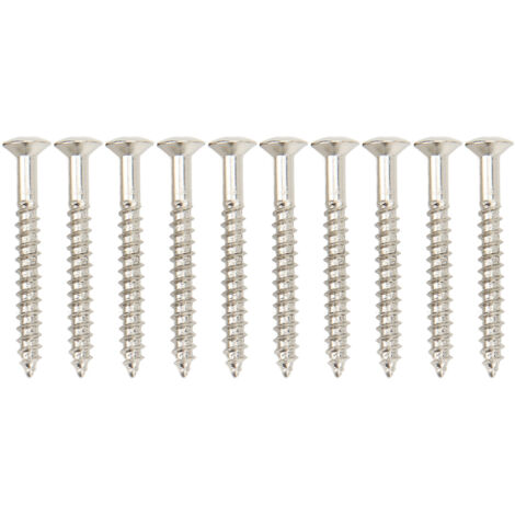 10 Vis de Montage pour Manche de Guitare en Acier Antirouille, Assortiment de Boulons Robustes pour Plaque de Manche