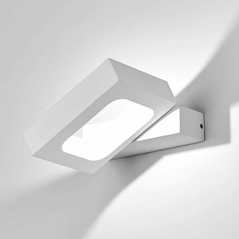 10 W LED-Wandleuchte, drehbar, Wandfluter, für Wohnzimmer, Schlafzimmer, Treppenhaus, Flur, 6000 K (Weiß + Kaltweiß) JUNJUN