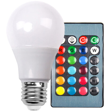 10-W-RGB-LED-Lampe mit Infrarot-Fernbedienung, farbenfrohe Beleuchtung für Heimpartys, AC 85–265 V