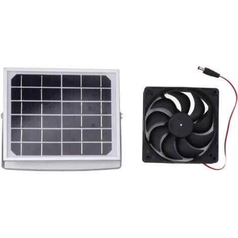 10-W-Solarventilator mit monokristallinem Panel für Hundezwinger, Hühnerställe und kleine Häuser – 12 V