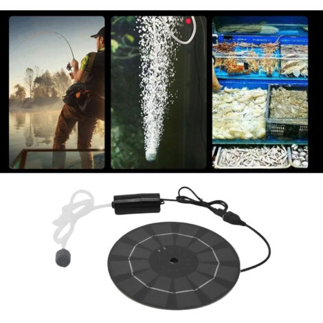 10-W-USB-Solar-Teichbelüftungsgerät mit monokristallinem Panel – Luftpumpe für Aquarium und Freibad