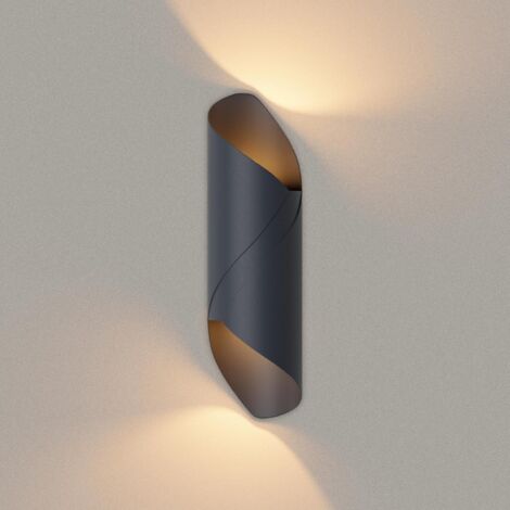 10-W-Wandleuchte für den Innen- und Außenbereich, IP65, moderne LED-Wandleuchte aus Aluminium mit nach oben/unten gerichtetem Licht, Außenbeleuchtung für Eingangsbereich, Flur und Garten, warmweiß (30