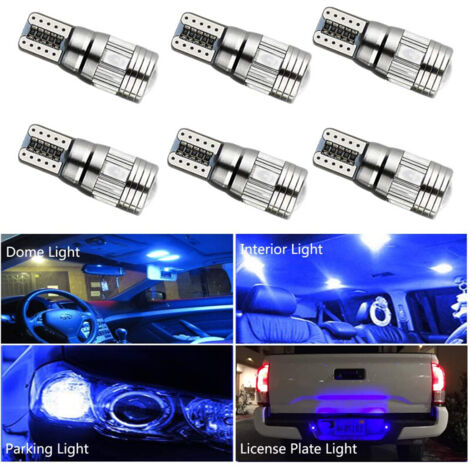 Лед Крушки За Габарит, Т10 W5W LED 6 SMD, Canbus, 12V, Синя Светлина