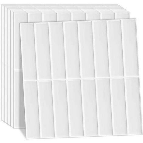 10 Waterproof 3D Wall Tile Stickers, Kitchen & Interior Decoration, 25.4x25.4cm