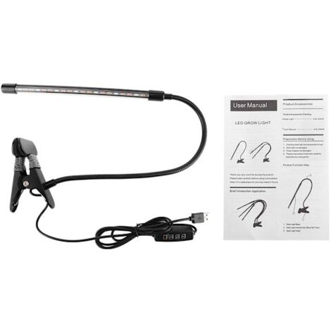 10-Watt-USB-betriebene, vollspektrale LED-Pflanzenlampe zum Anklemmen für Gemüse und Blumen in Innenräumen