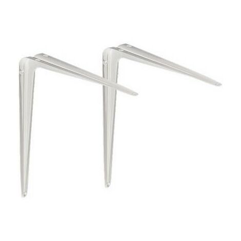 10 x 2 pcs étagères blanches nervurées