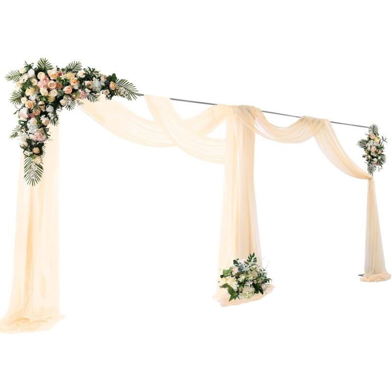 10 x 20 ft Heavy Duty Drop rack tube kit avec base, rectangulaire réglable Drop rack pour mariage fête d'anniversaire studio photo de fond exposition