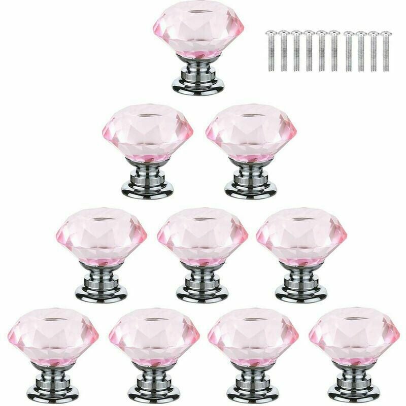 10 x 40 mm Bling Diamantknauf Griff Pink – Pink – Pink Schublade Möbeltür Dekoration | 07007910247283 10 x 40 mm Bling Diamantknauf Griff Pink – Pink – Pink Schublade Möbeltür Dekoration | 07007910247283