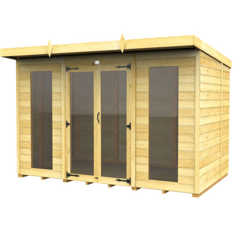 10 x 5 Pent Summer House (Full Height Window)