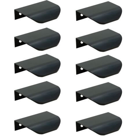 10 x 50 mm schwarzer Kantenmöbelgriff