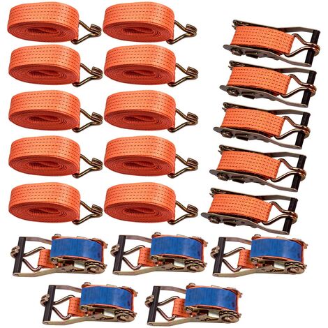 10 x 5000kg 6m 5tone Profi Spanngurte 2tlg. Zurrgurte Ratschengurte Gurt 5T10x 5000kg 6m 5tone Profi Spanngurte 2 teilig Zurrgurte Ratschengurte Gurte 5t